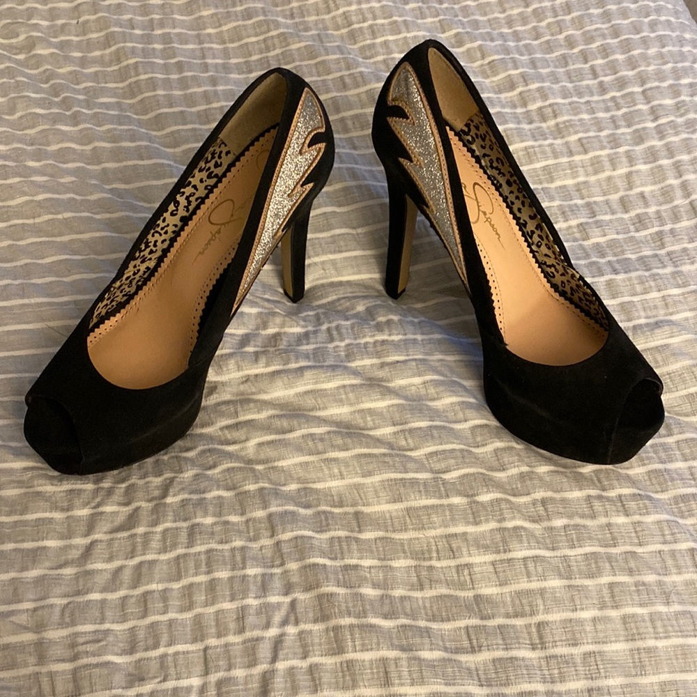Jessica Simpson Lightning Bolt Heels ⚡️